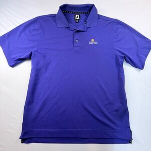 FootJoy FJ Sundance Golf Club Polo Shirt Mens M Purple Embroidered Performance
